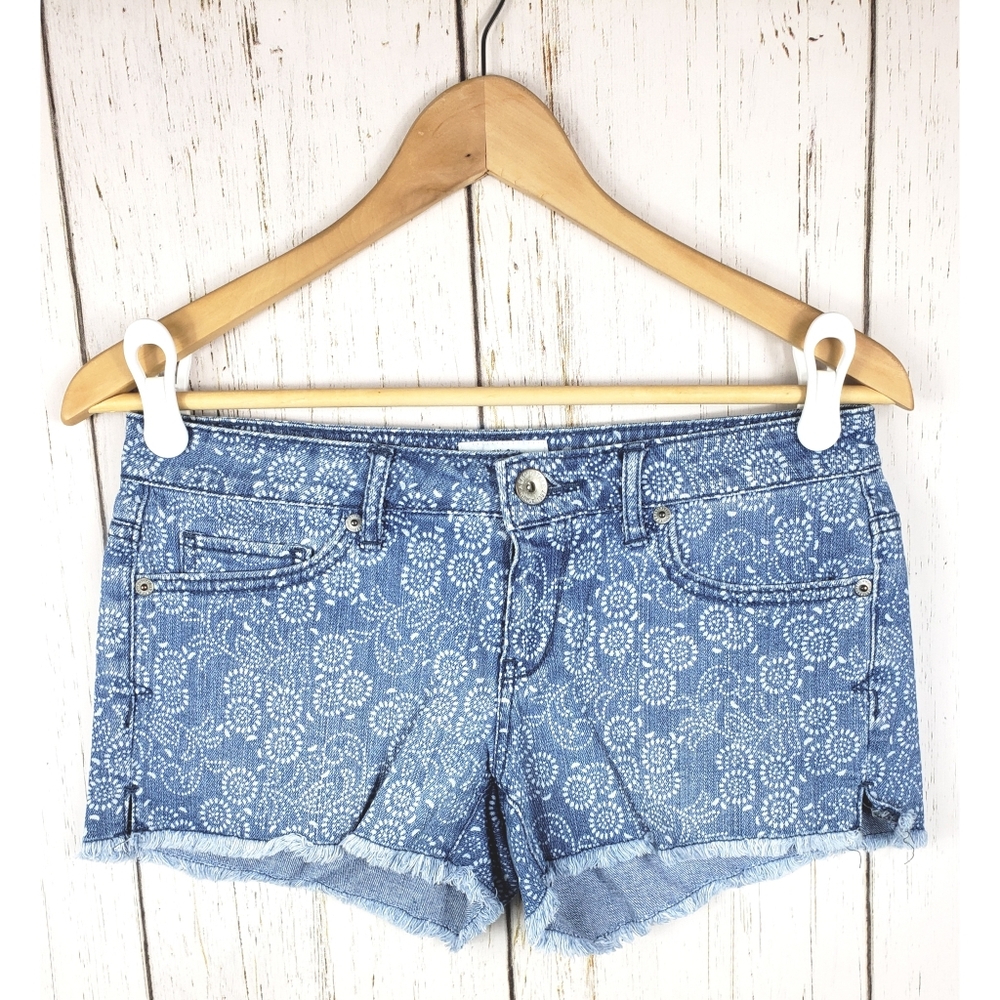 Aeropostale Printed Cut off jean shorts
